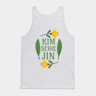 Kim Seokjin - Greenery Floral JIN BTS Army - Kim Seok-jin Tank Top